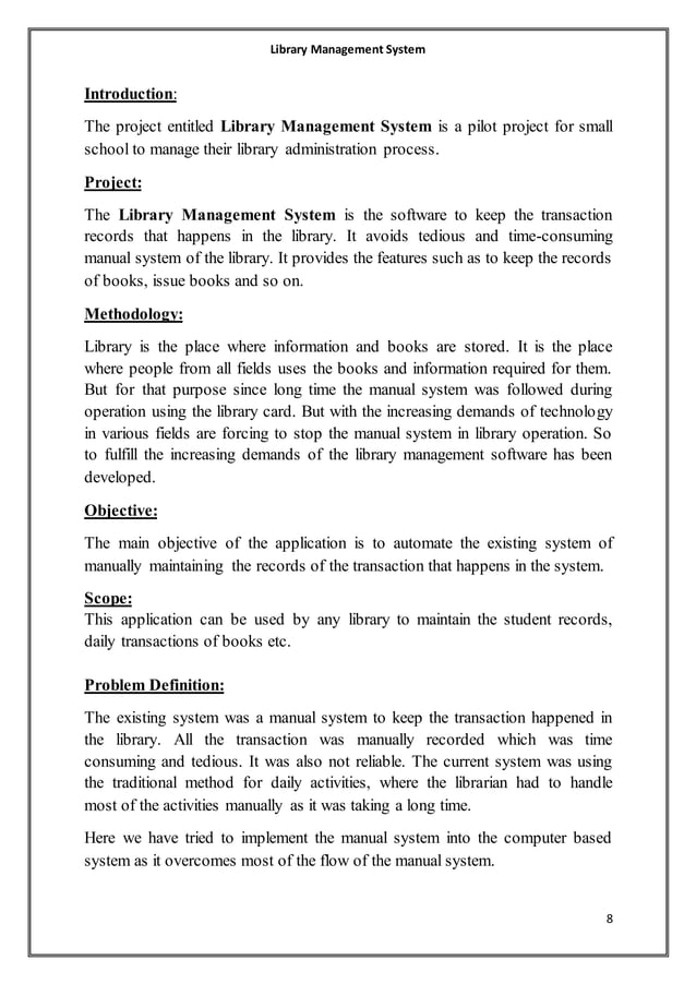 Library Management System Project in PHP with BlackBook & Source Code PDF