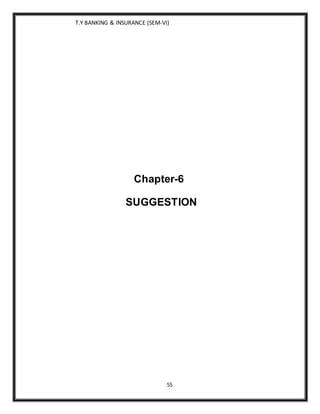 T.Y BANKING & INSURANCE (SEM-VI)
55
Chapter-6
SUGGESTION
 