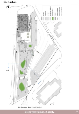 AA’
Site Showing Hard Paved Surface
Greenville Humane Society
Site Analysis
74
 