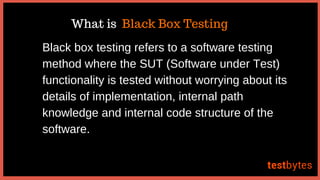 Black Box Testing | PDF