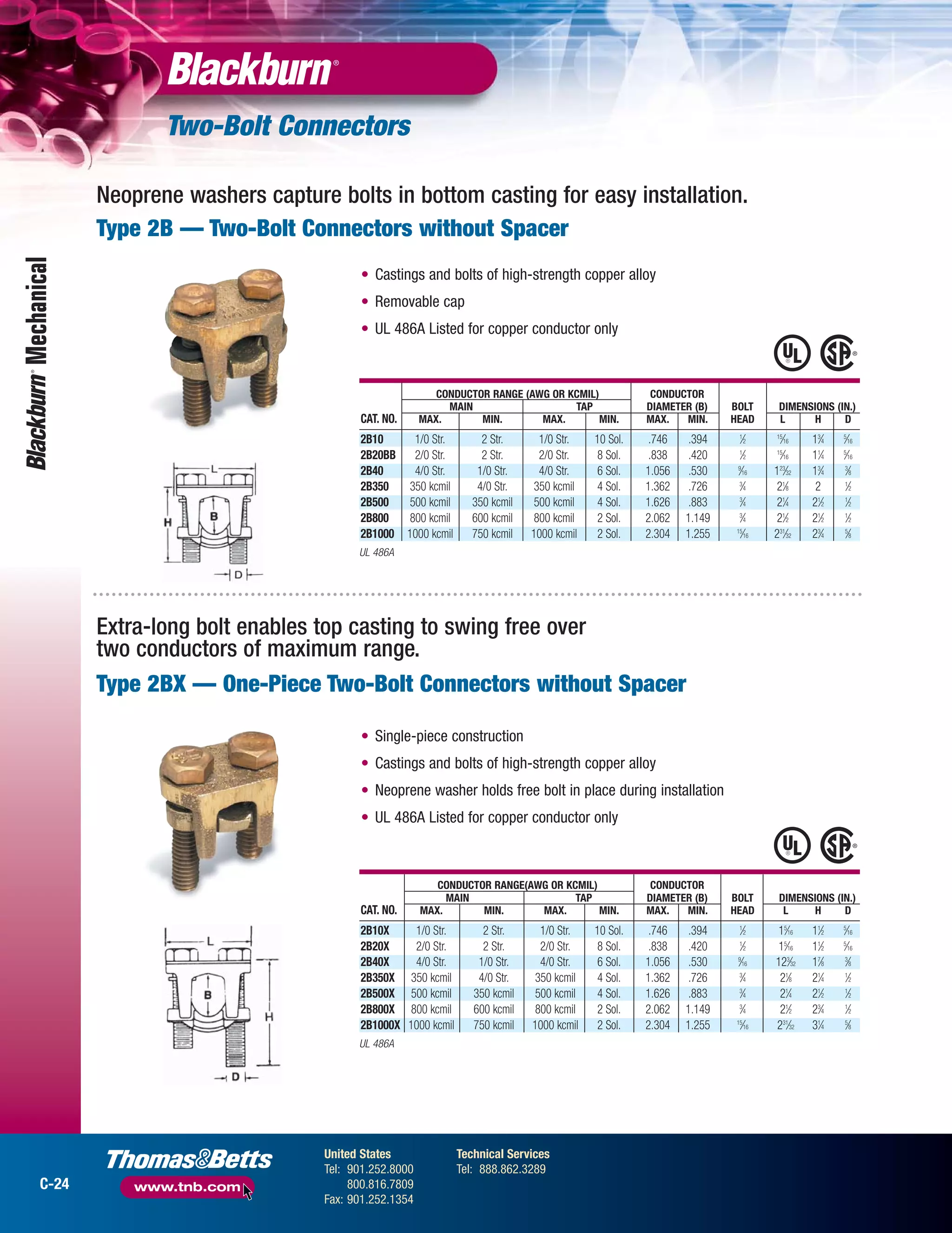 Blackburn Mechanical Connectors Catalogue PDF