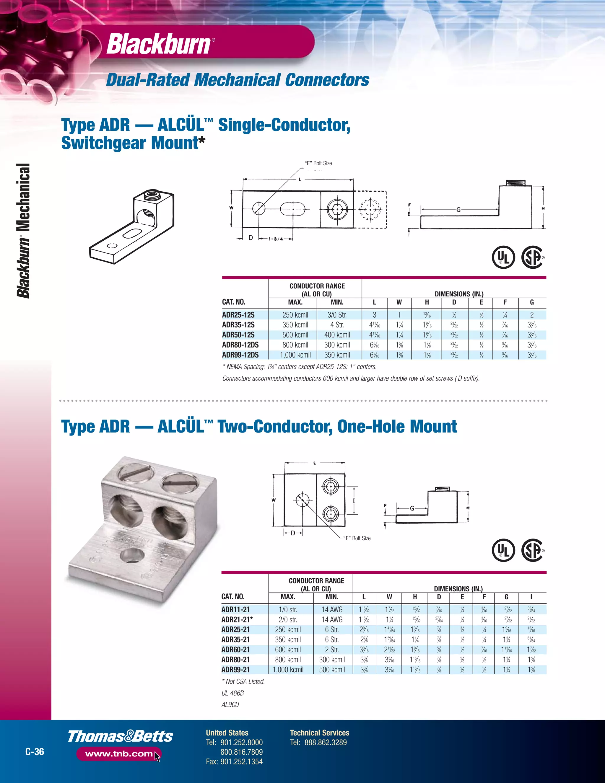 Blackburn Mechanical Connectors Catalogue PDF