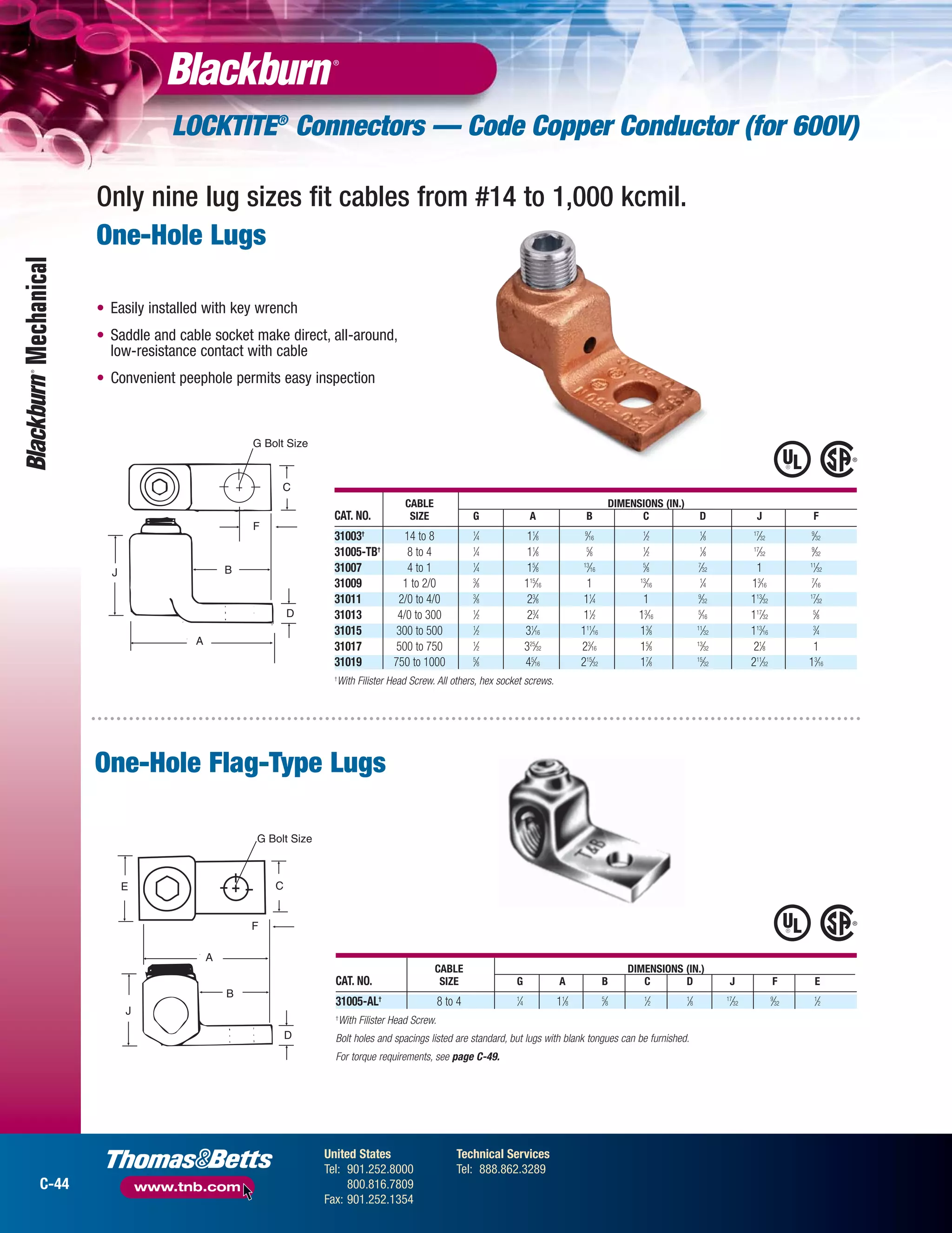 Blackburn Mechanical Connectors Catalogue PDF