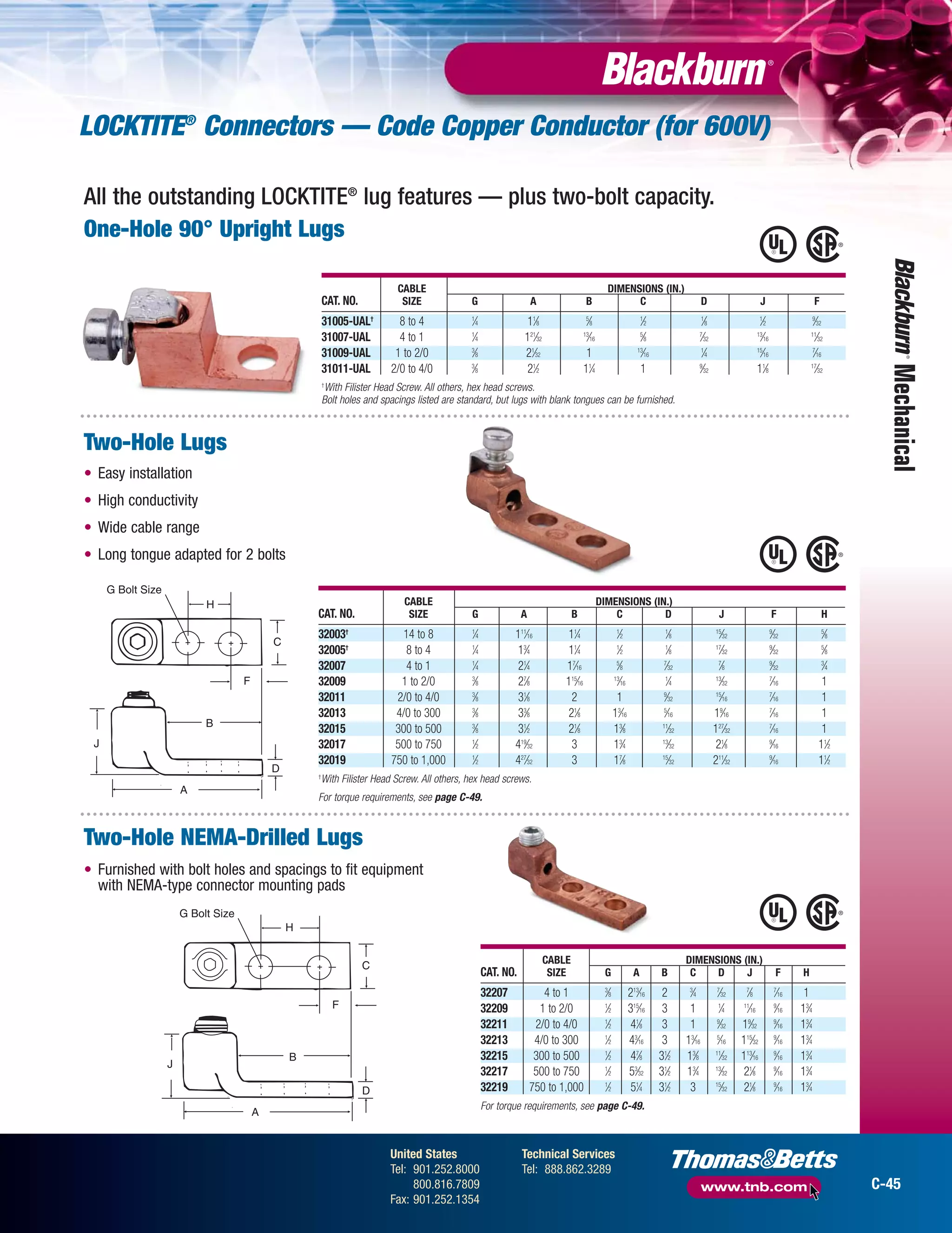 Blackburn Mechanical Connectors Catalogue PDF