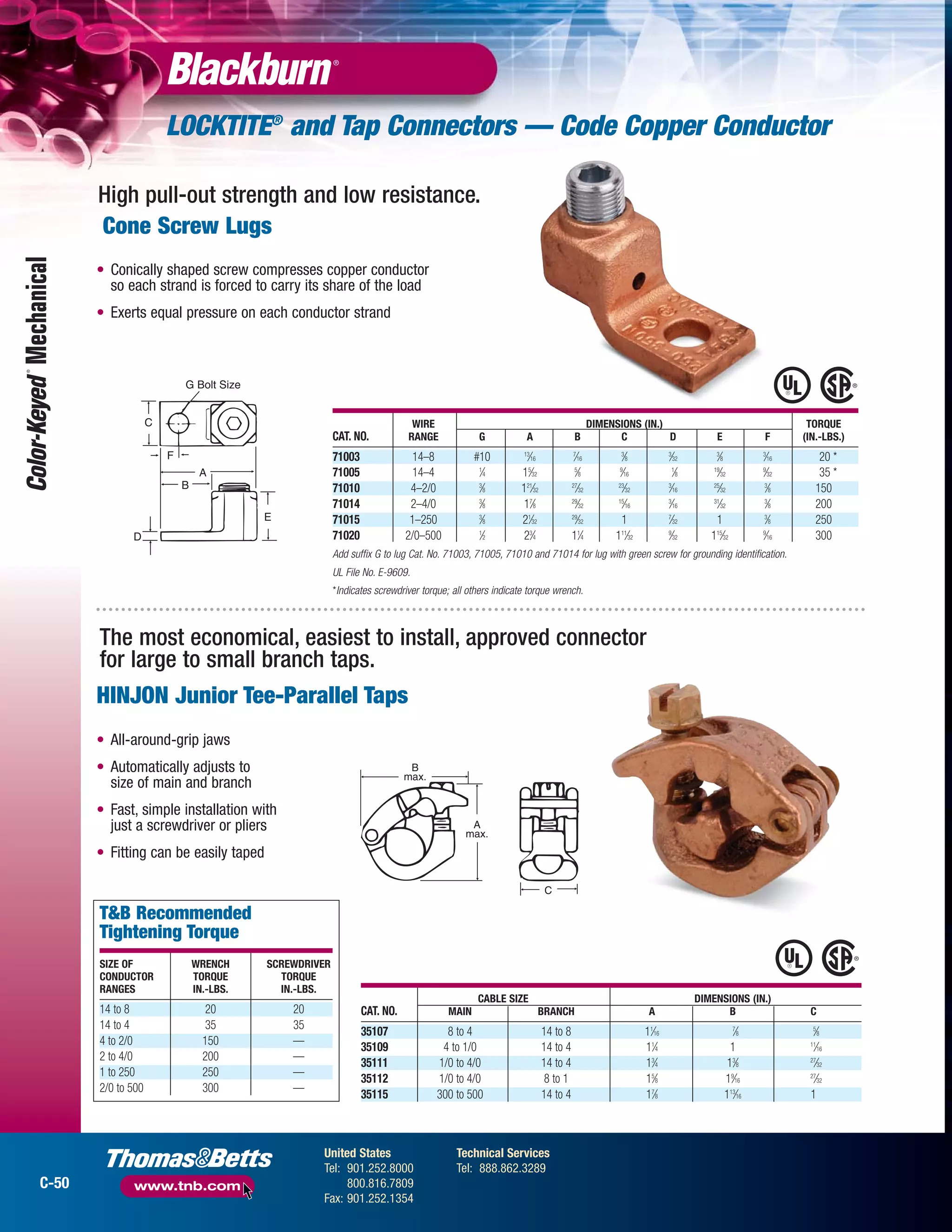Blackburn Mechanical Connectors Catalogue PDF