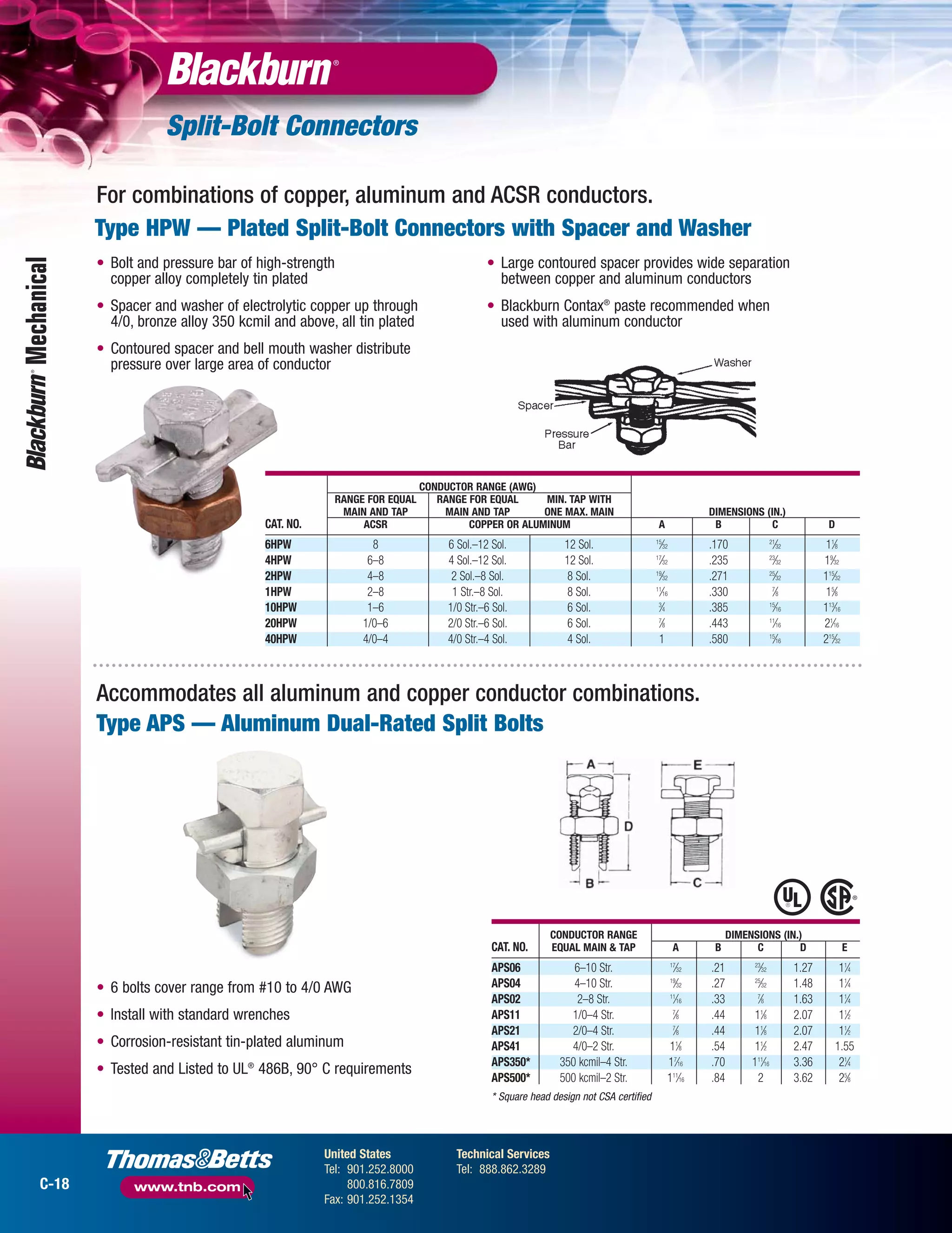 Blackburn Mechanical Connectors Catalogue PDF