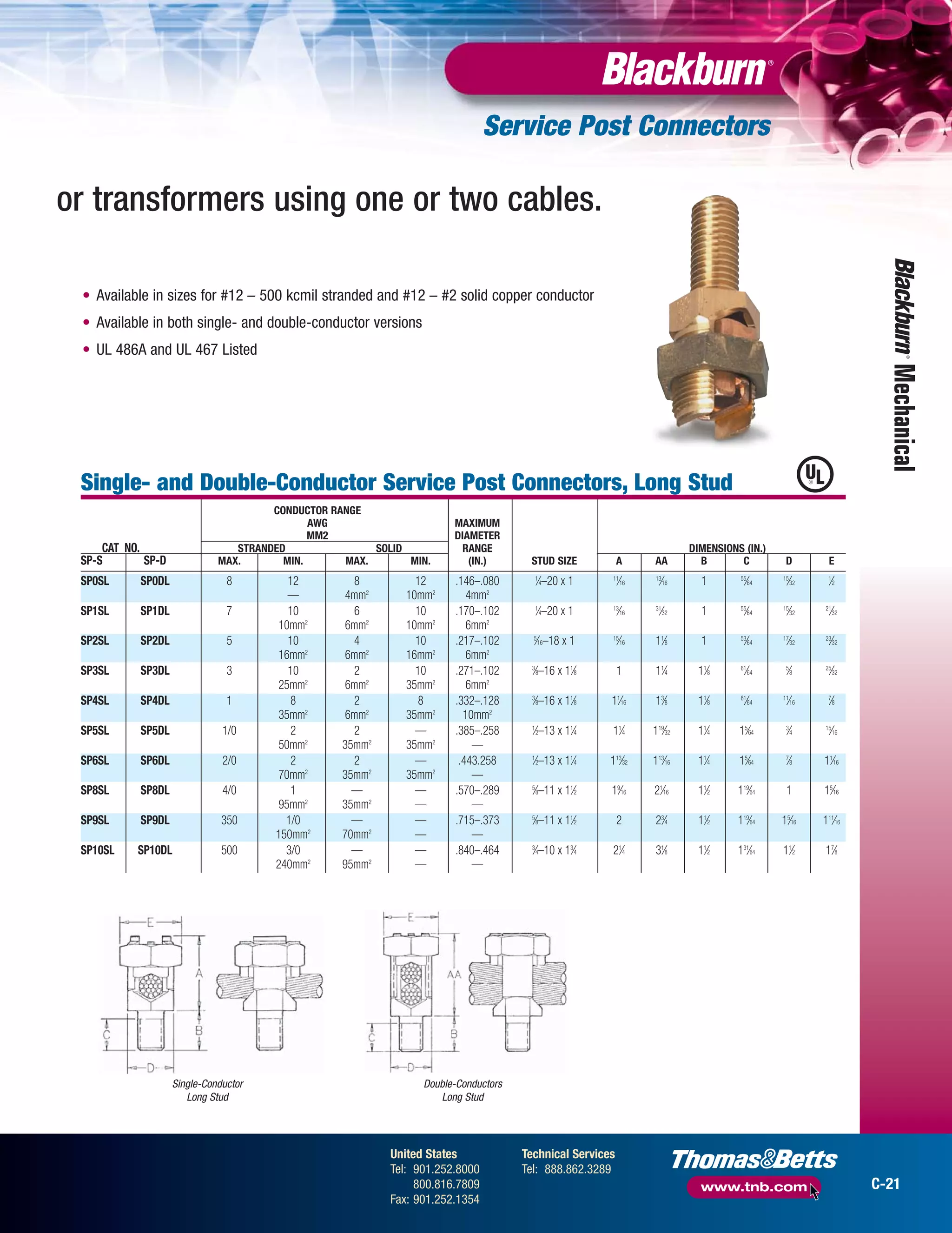 Blackburn Mechanical Connectors Catalogue PDF