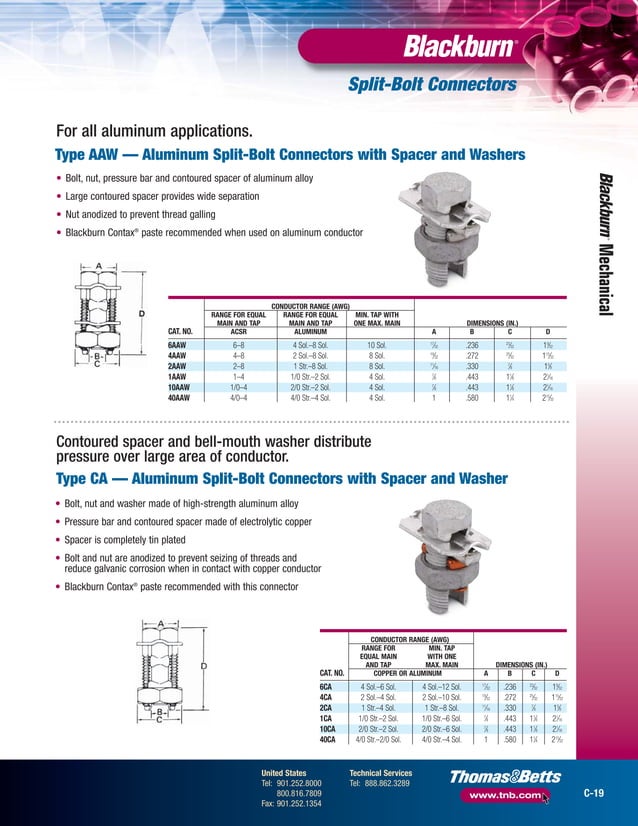 Blackburn Mechanical Connectors Catalogue PDF