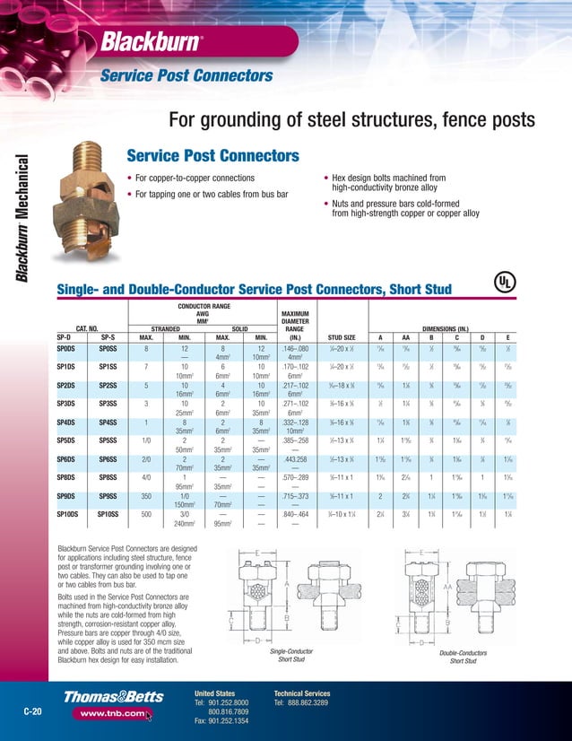 Blackburn Mechanical Connectors Catalogue PDF