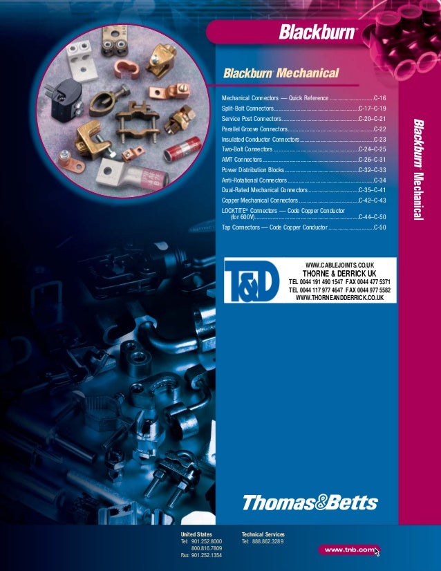 Blackburn Mechanical Connectors Catalogue