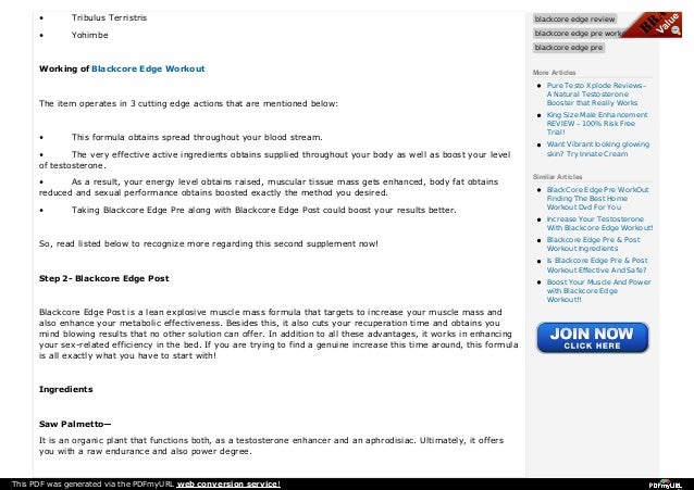 Blackcore edge workout
