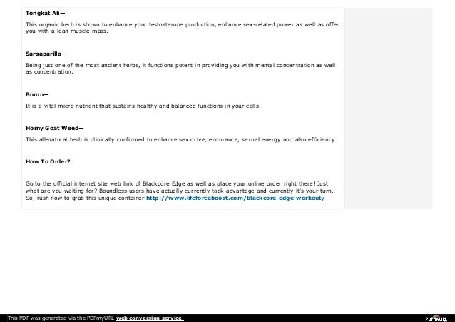 Blackcore edge workout