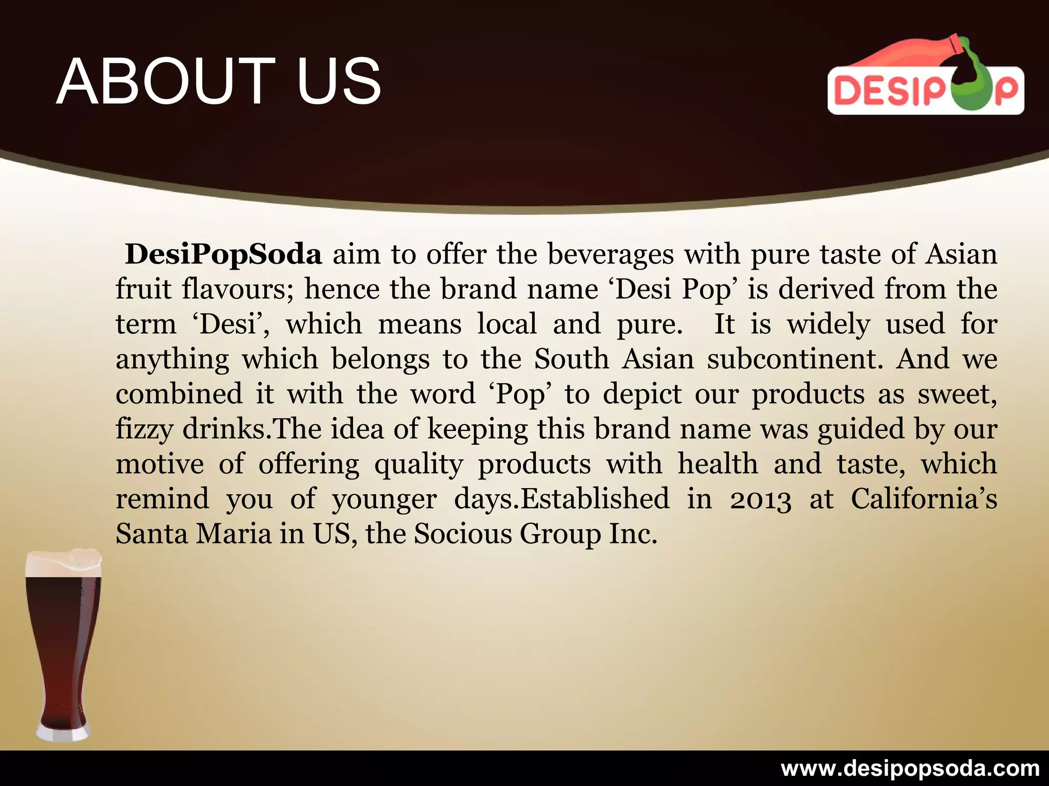 Black currant soda DesiPopSoda PPT