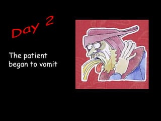The patient
began to vomit
 