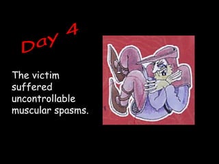 The victim
suffered
uncontrollable
muscular spasms.
 