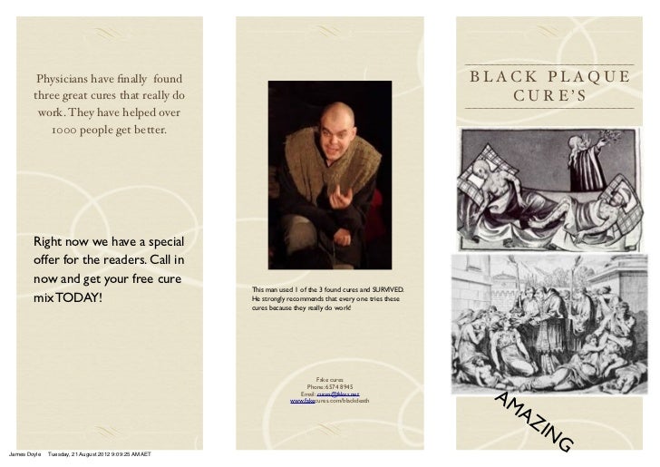 Black death cures advertisment