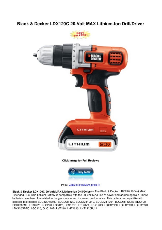 Black decker_ldx120_c_20volt_max_lithiumion_drilldriver