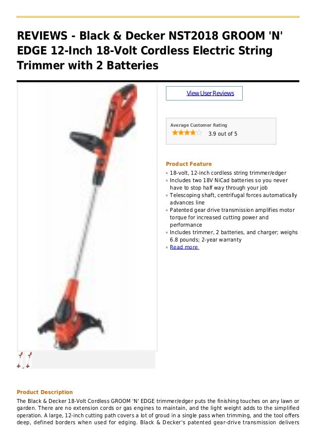 black and decker 18 volt battery weed eater