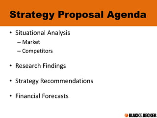 Strategy Proposal Agenda<br />Situational Analysis<br />Market<br />Competitors<br />Research Findings<br />Strategy Recom...