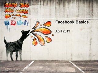 Facebook Basics

April 2013




             © Black Dog New Media 2012
                                   2013
 