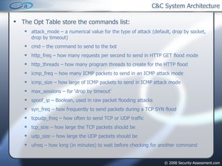C&C System Architecture ,[object Object],[object Object],[object Object],[object Object],[object Object],[object Object],[object Object],[object Object],[object Object],[object Object],[object Object],[object Object],[object Object],[object Object]