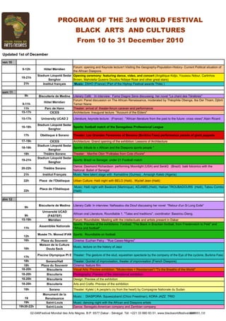 Black Festival Programme Black Festival Programme