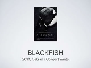 BLACKFISH
2013, Gabriella Cowperthwaite
 