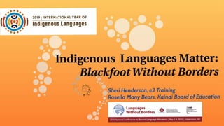 Languages Without Borders 2019 - Fredericton, New
Brunswick - 4 May 2019
 