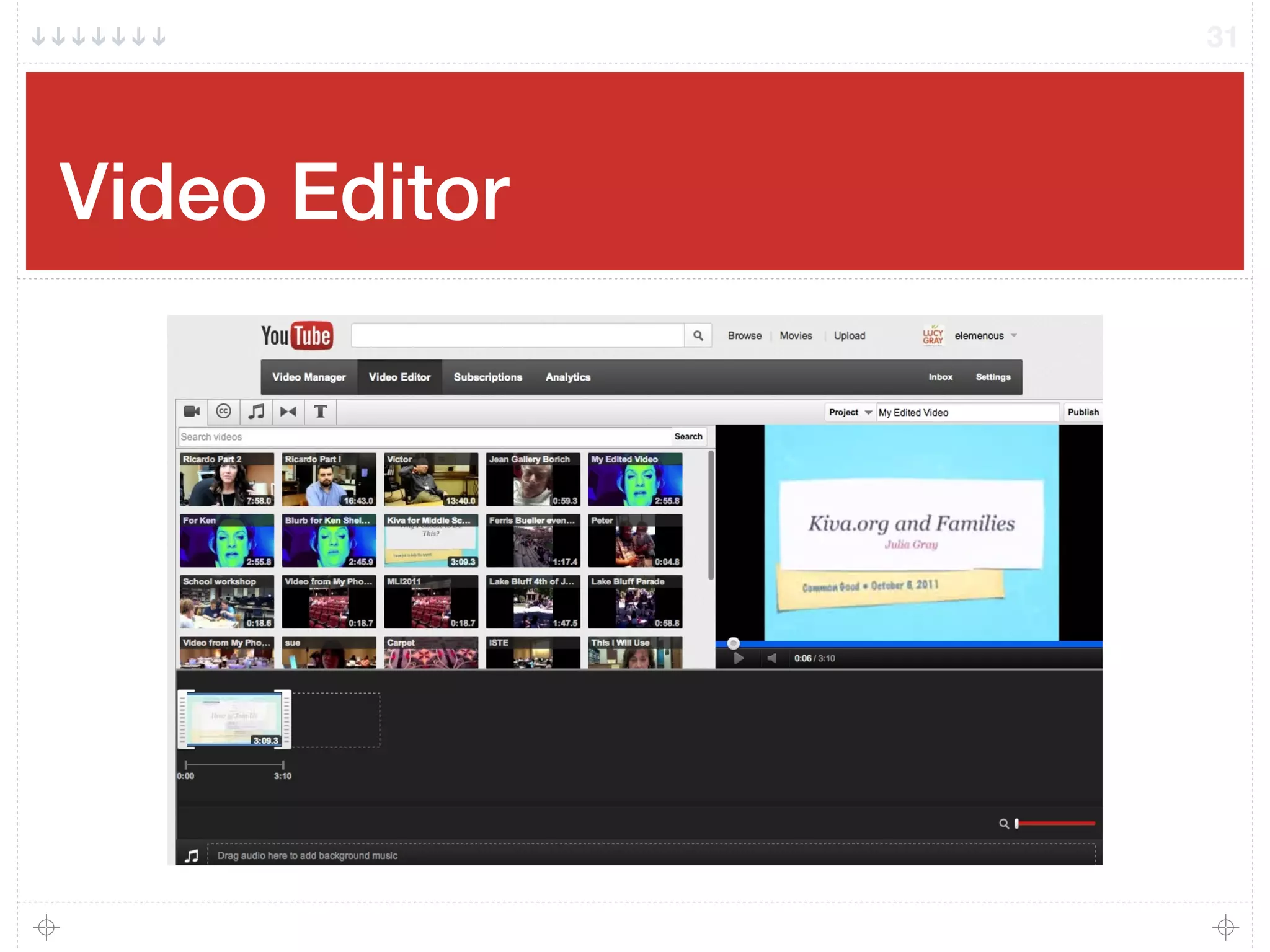 Video Editor
31
 