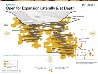 TSX:P I NYSE:PPP I 13
BLACK FOX
Open for Expansion Laterally & at Depth
1. See News Release dated October 31, 2013
2. See News Release dated October 16, 2013
 