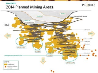 TSX:P I NYSE:PPP I 15
BLACK FOX
2014 Planned Mining Areas
 