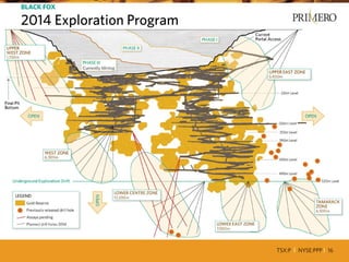 TSX:P I NYSE:PPP I 16
BLACK FOX
2014 Exploration Program
 