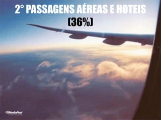 2° PASSAGENS AÉREAS E HOTEIS
(36%)
 