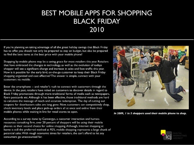 Mobile Apps & Black Friday : How Customers Are Using Mobile To Shop This Holiday Season
