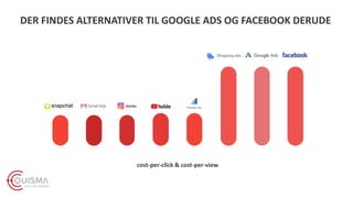 DER FINDES ALTERNATIVER TIL GOOGLE ADS OG FACEBOOK DERUDE
stories
cost-per-click & cost-per-view
 