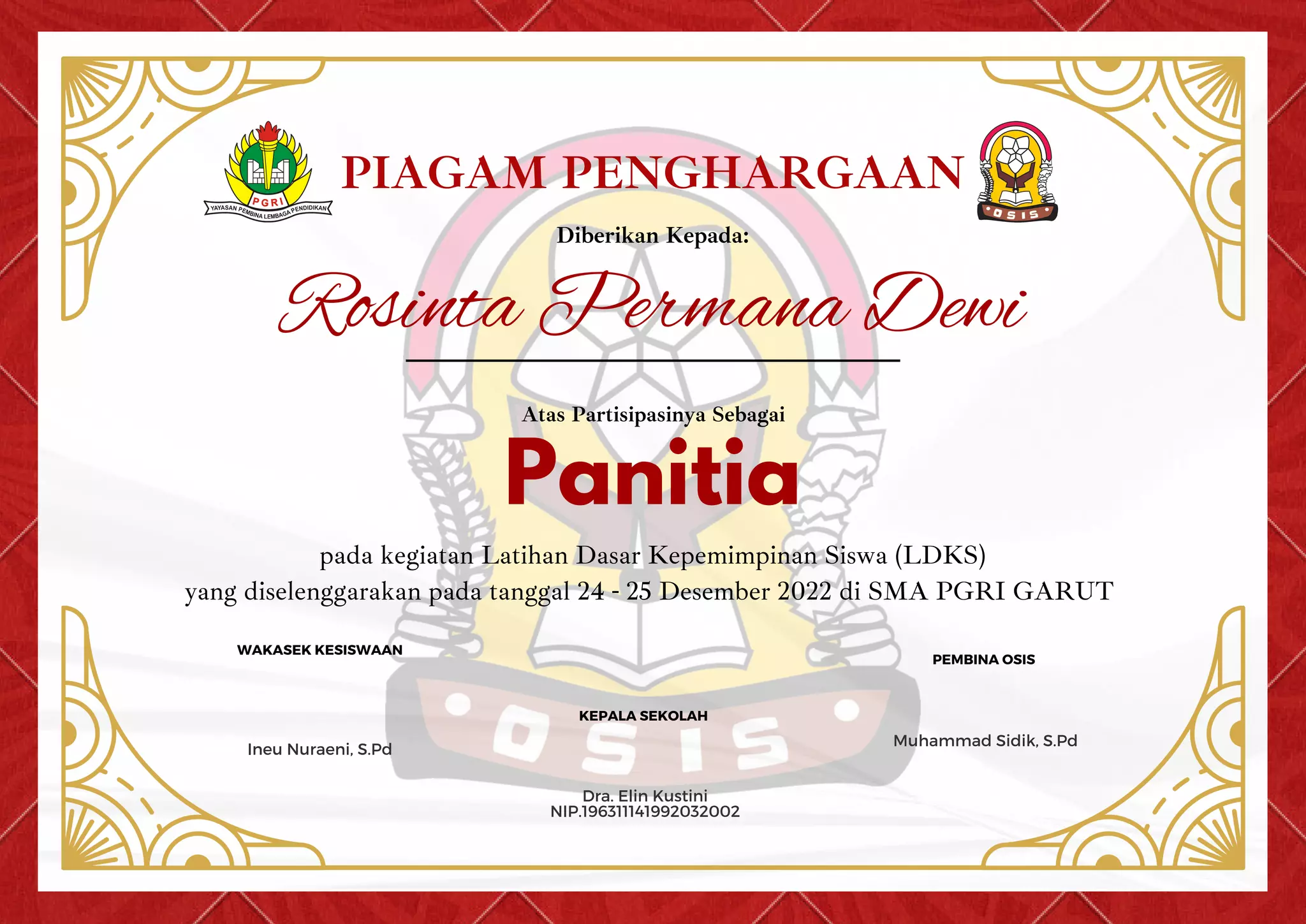 Piagam Roti Sertifikat Piagam Penghargaan | PDF