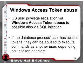 Advanced SQL injection to operating system full control (slides)