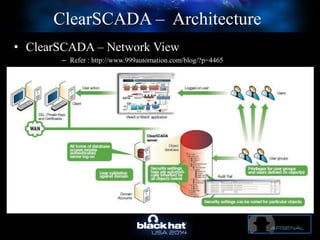 ClearSCADA – Architecture
• ClearSCADA – Network View
– Refer : http://www.999automation.com/blog/?p=4465
 