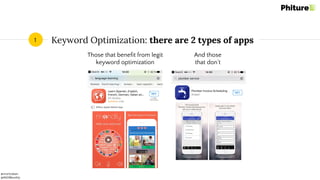 @moritzdaan
@ASOMonthly
Keyword Optimization: there are 2 types of apps
Those that benefit from legit
keyword optimization
And those
that don’t
1
 