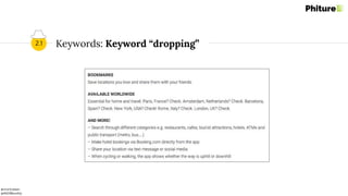 @moritzdaan
@ASOMonthly
Keywords: Keyword “dropping”2.1
 