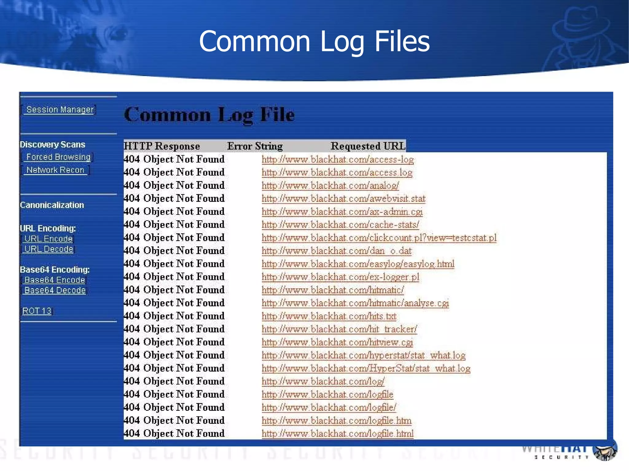Common Log Files 