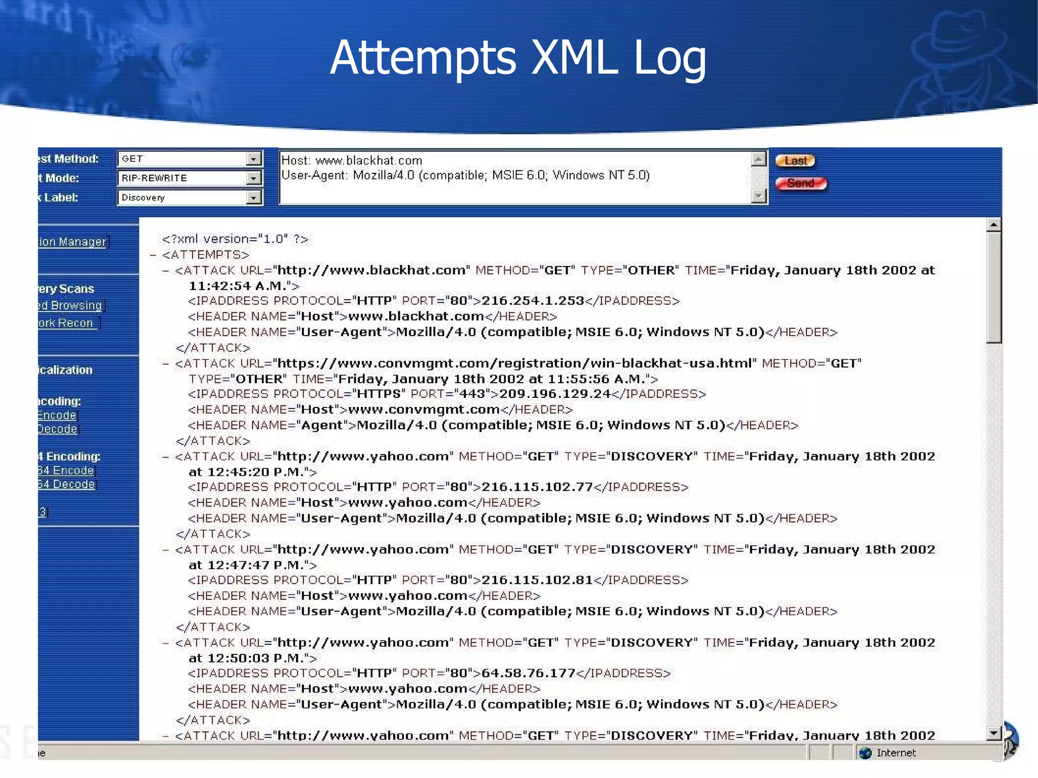 Attempts XML Log 