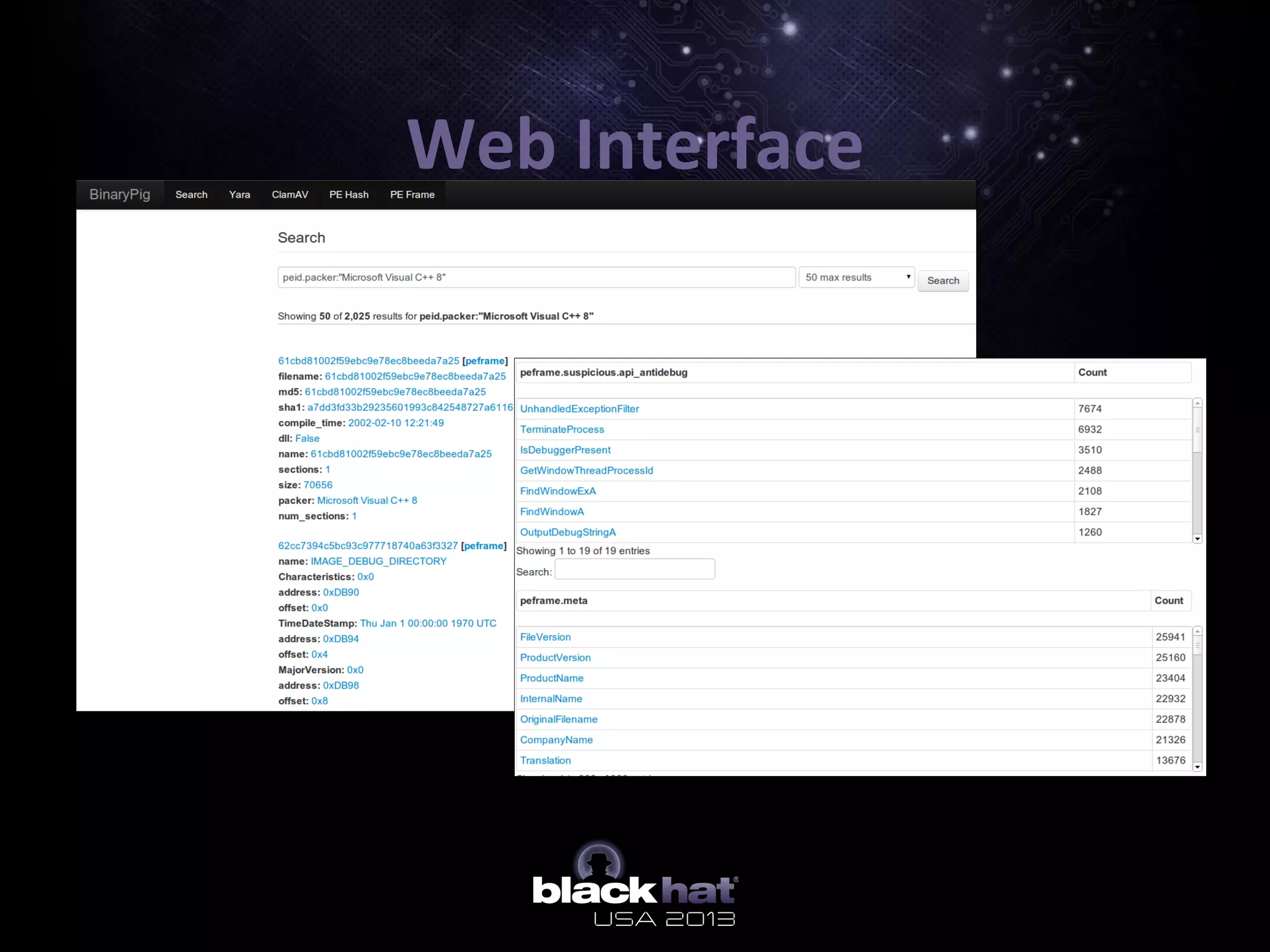 Web	
  Interface	
  
 