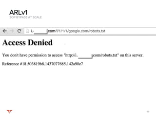 8989
SOP BYPASS AT SCALE
ARLv1
 