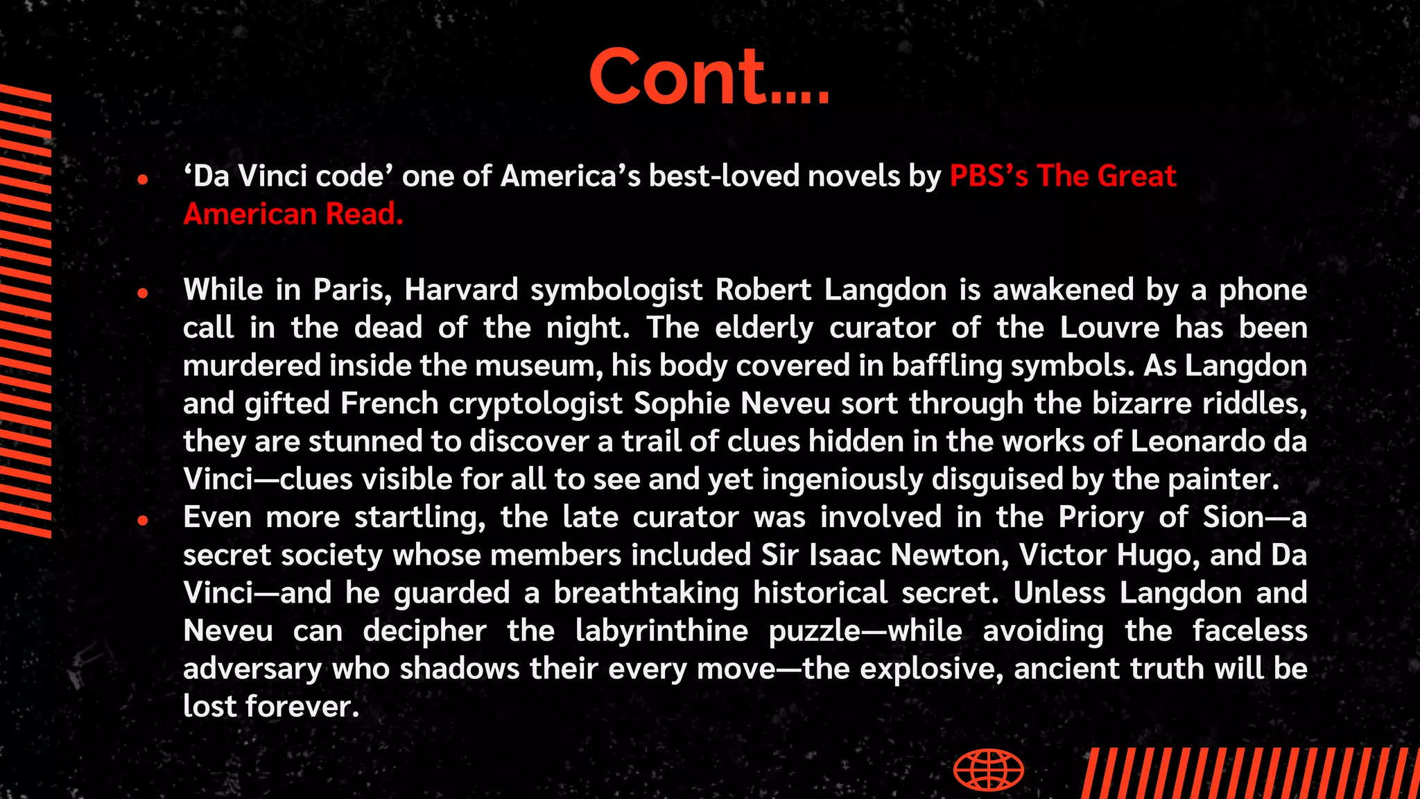 Da Vinci code group task | PPTX