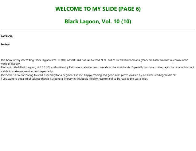 Read Book Black Lagoon Vol 10 10 Full Audiobook Read Book Black Lagoon Vol 10 10 Full Audiobook
