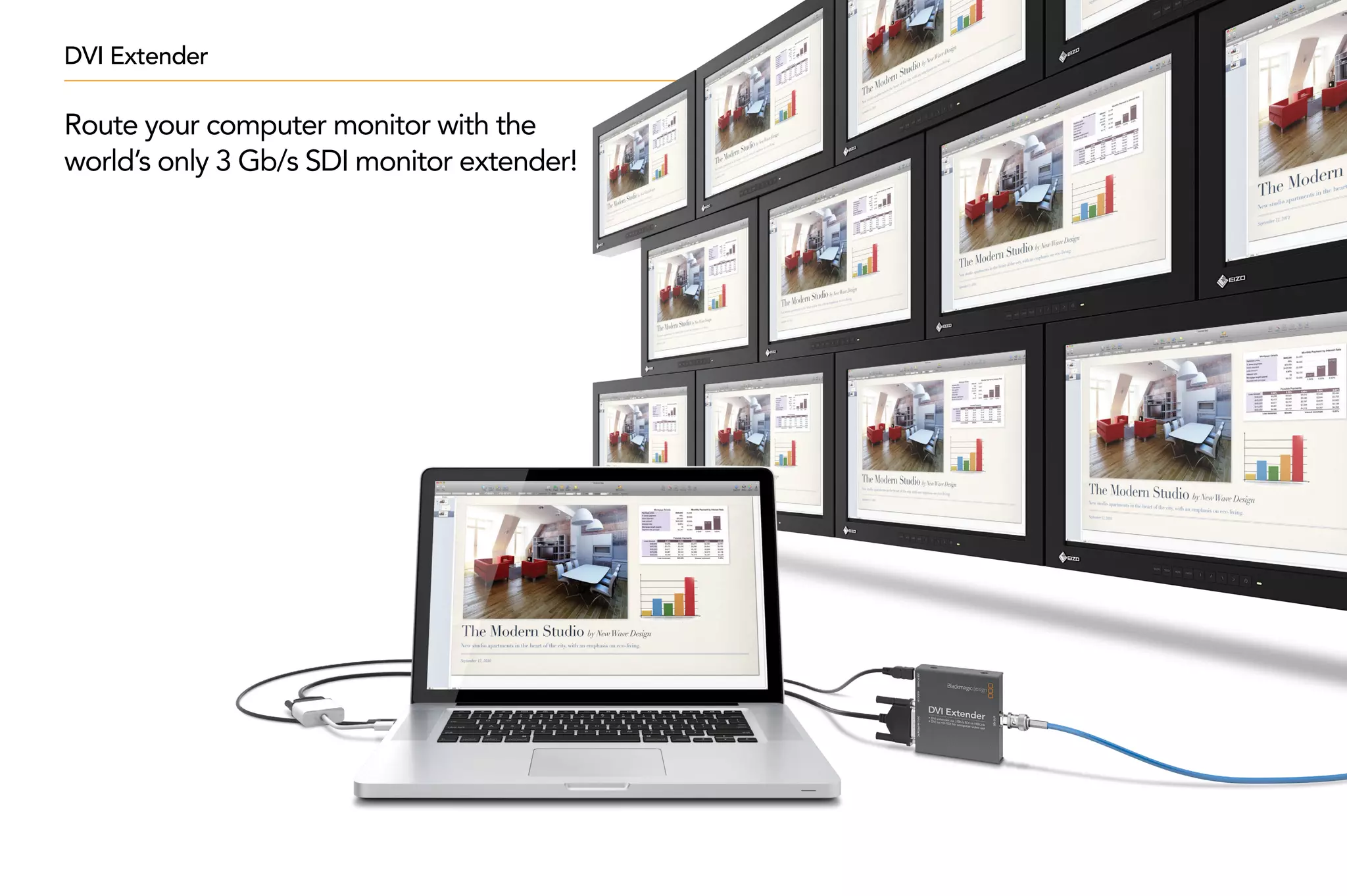 DVI Extender

Route your computer monitor with the
world’s only 3 Gb/s SDI monitor extender!
 