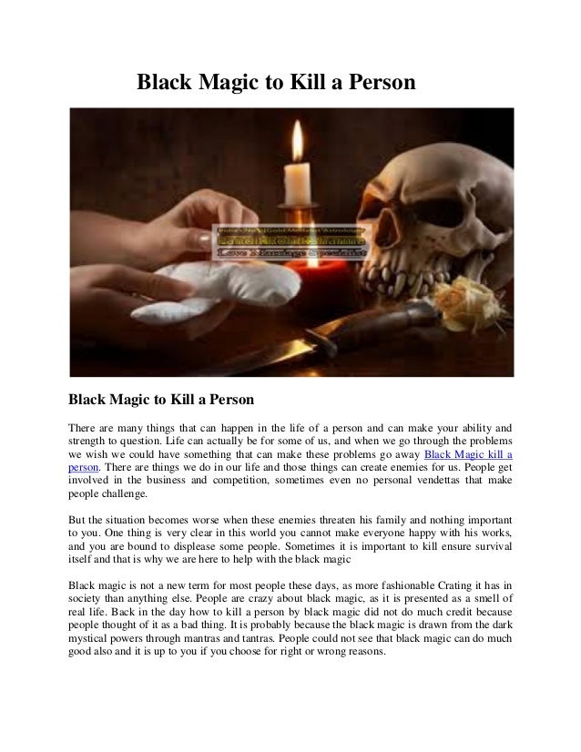 magic kill person slideshare