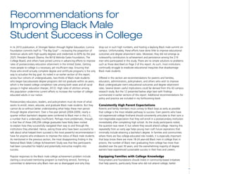 Black Male Success in Higher Education | PDF