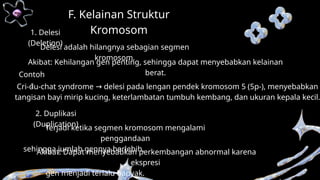 Morfologi dan Struktur Kromosom, serta Kelainan Kromosom | PPTX